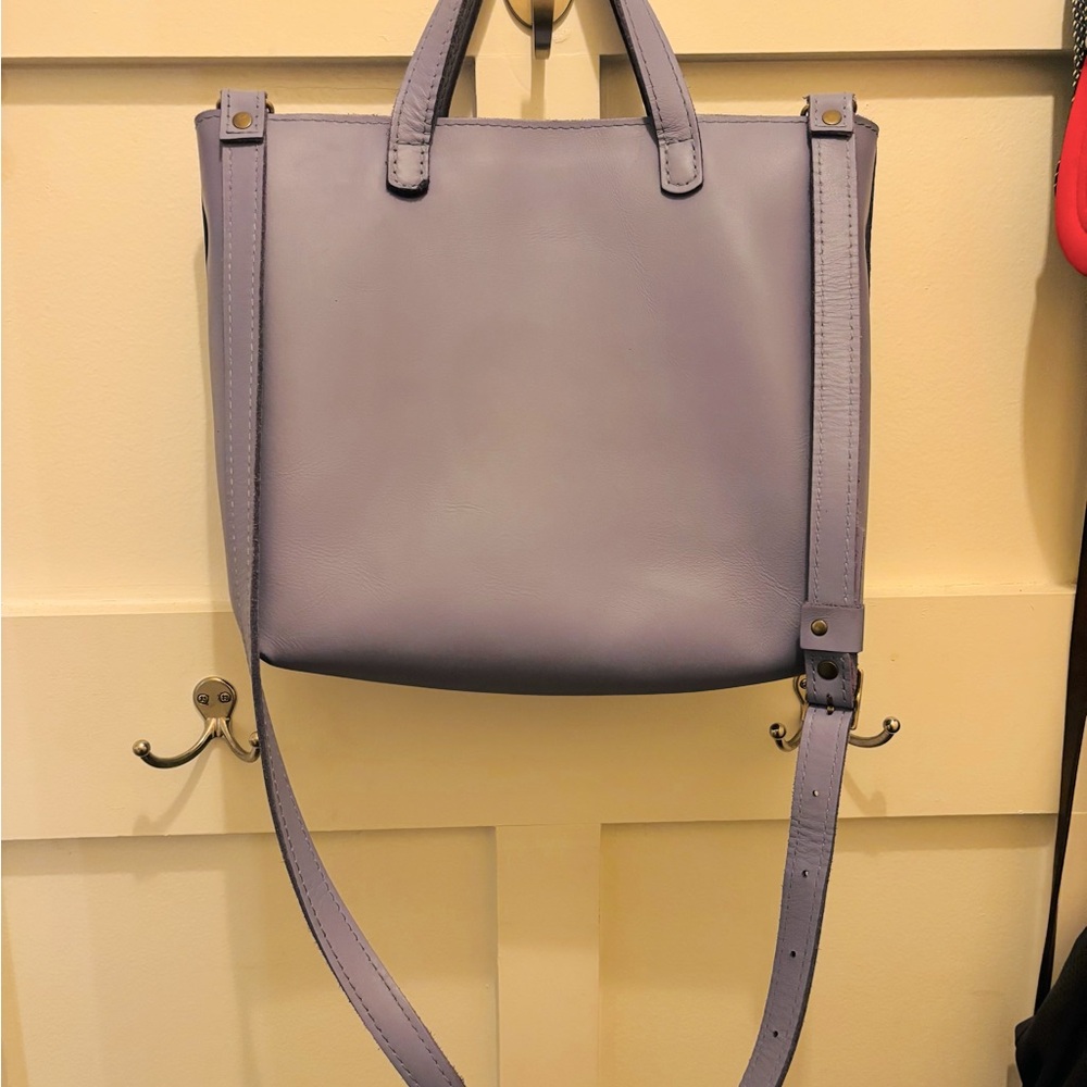 Portland Leather Goods Medium Crossbody Tote in Jacaranda